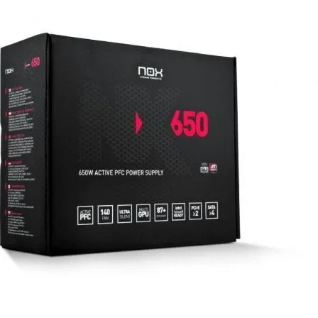 NOX NXS650 650W Negro, Rojo